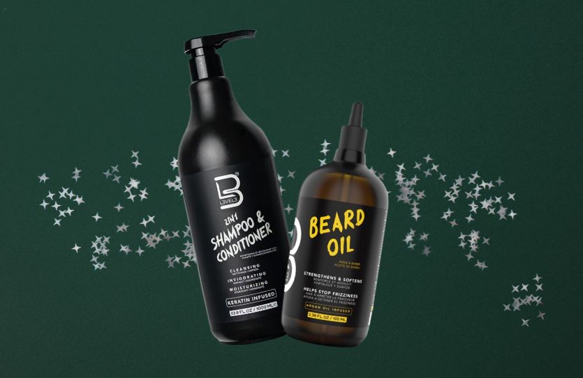 L3VEL3 grooming set za muškarce - Šampon i regenerator 2u1 + Ulje za bradu i brkove