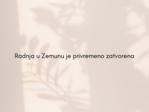 Obaveštenje o radu naše radnje u Zemunu <strong style="color:#c1a377;">DEC 2025</strong>