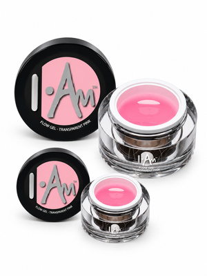 Gradivni gel za nokte I.Am Flow Gel Transparent Pink