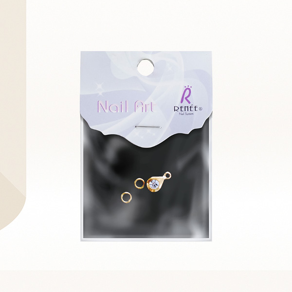 Privezak za nokte - Zlatna dijamantska kapljica