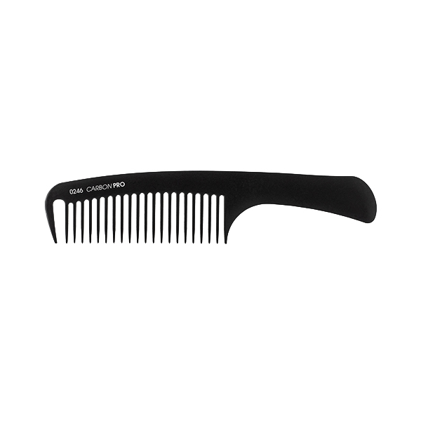 Zakrivljeni barber češalj carbon antistatic 246