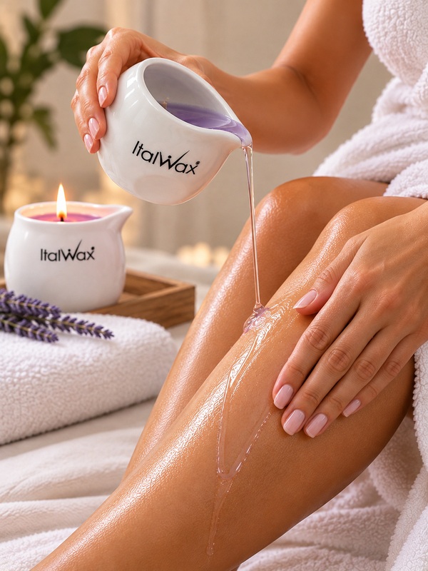 Sveća za masažu posle depilacije ItalWax - Lavanda