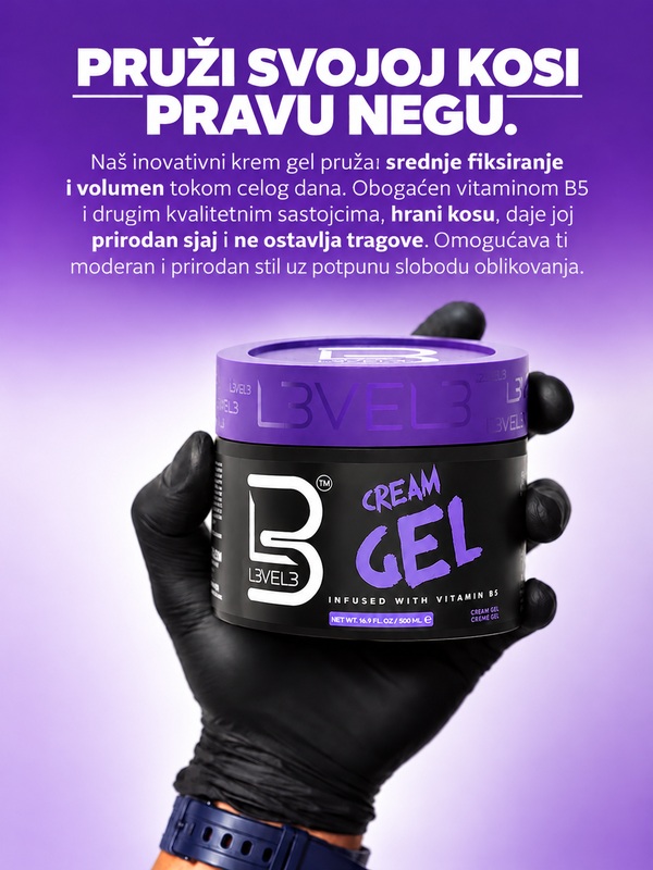 Kremasti gel za kosu L3VEL3 500ml