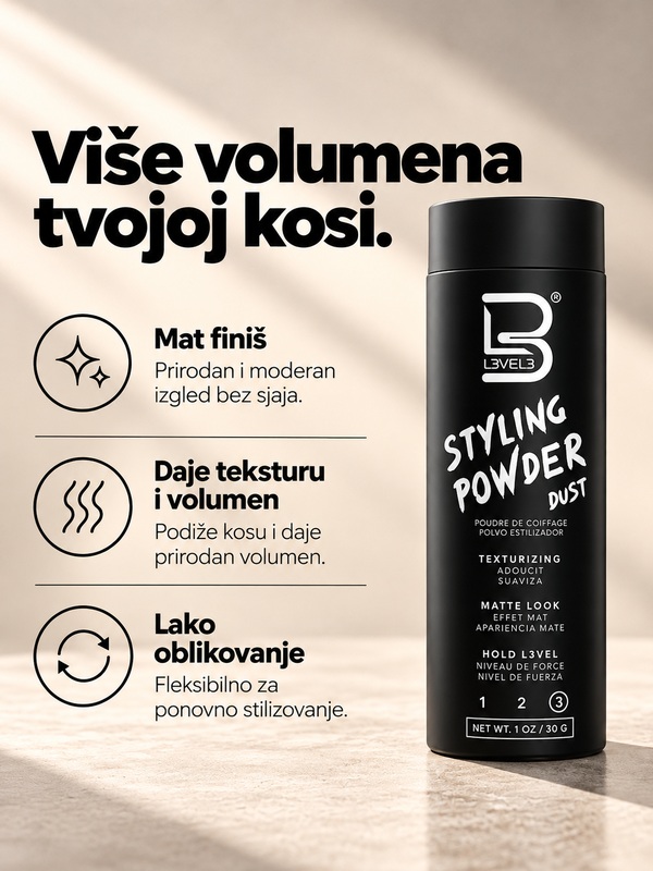 Puder za stilizovanje kose L3VEL3 30gr