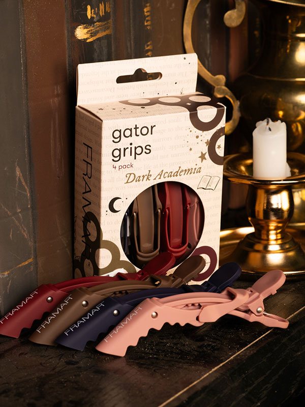 Framar gumirane šnale za kosu Gator Grips  "Dark Academia"