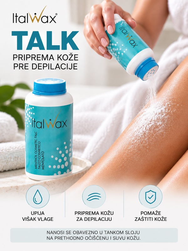 Talk pre depilacije od mentola ItalWax - 150ml