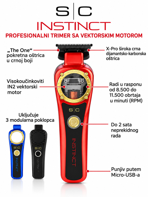 Trimer za kosu i bradu StyleCraft Instinct