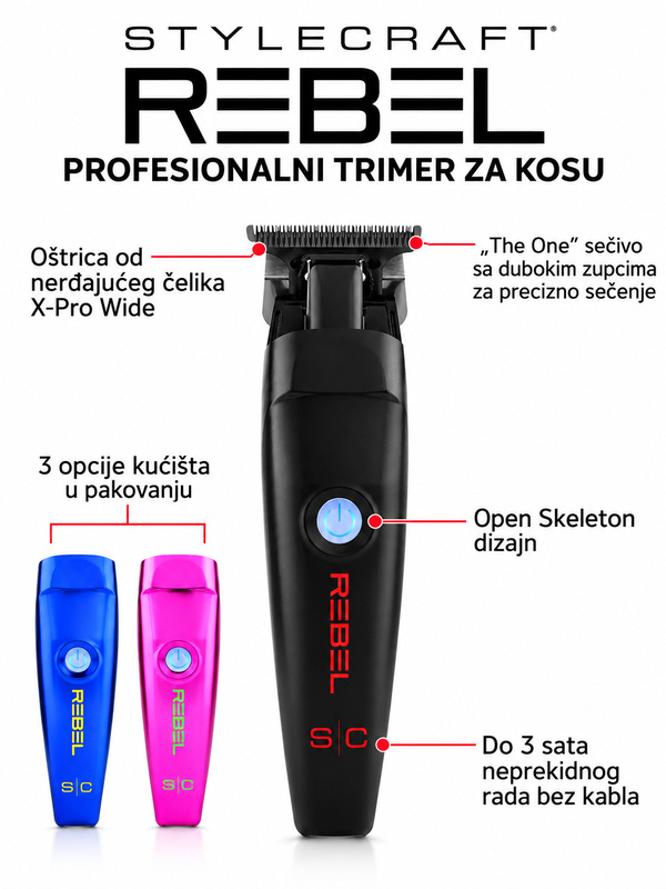 Trimer za kosu StyleCraft Rebel