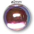 Cirkoni za nokte 'Semi Ball' - Tamno pink