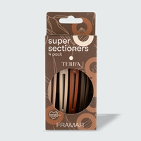 Framar elastične klipse za kosu „Super Sectioners“ Neutrals Terra
