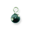 Privezak za nokte 'Cats Eye Stone' - Crni