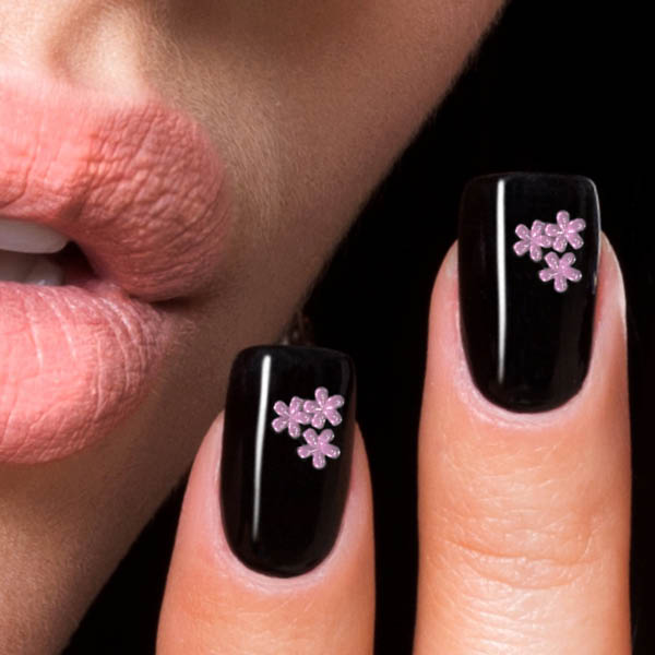 Cirkoni za nokte - Pink cvet (mali)