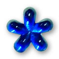 Cirkoni za nokte - Tamno plavi cvet (mali)