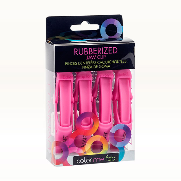 Framar gumirane klipse za kosu sa zupcima - Pink
