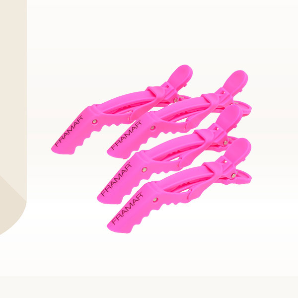 Framar gumirane klipse za kosu sa zupcima - Pink