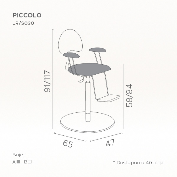 Frizerska dečija stolica Luca Rossini "Piccolo"