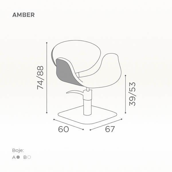 Frizerska radna stolica Salon Ambience "Amber"