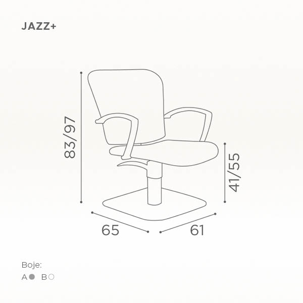 Frizerska radna stolica Salon Ambience "Jazz+"
