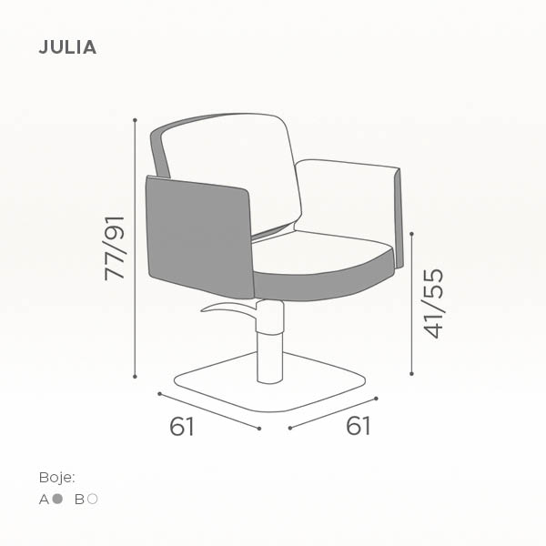 Frizerska radna stolica Salon Ambience "Julia"