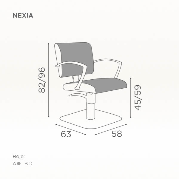 Frizerska radna stolica Salon Ambience "Nexia"