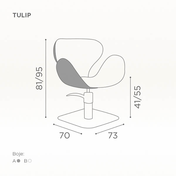 Frizerska radna stolica Salon Ambience "Tulip"