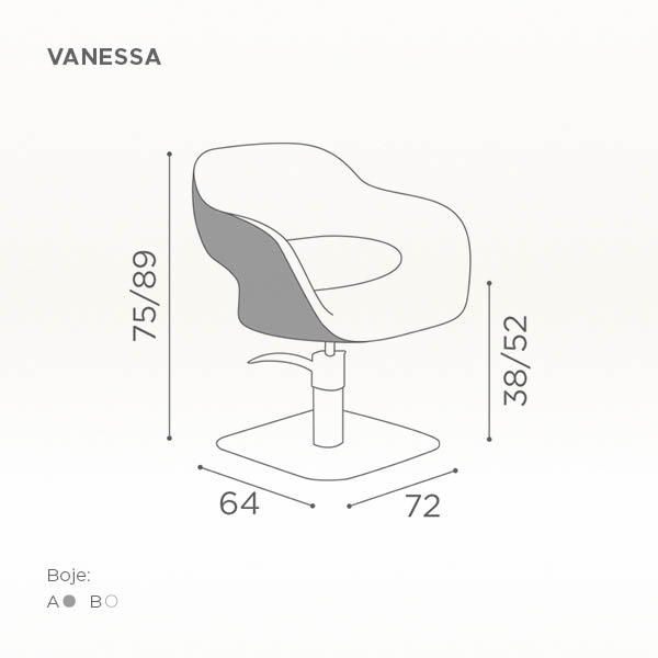 Frizerska radna stolica Salon Ambience "Vanessa"