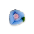 Ukras za nokte - Tamno plavi 3D cvet sa tri latice